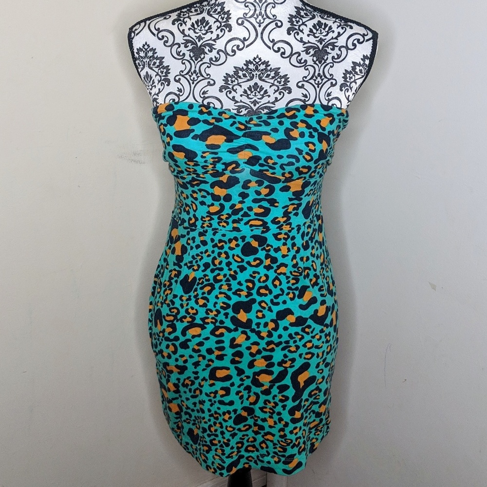 Strapless mini dress